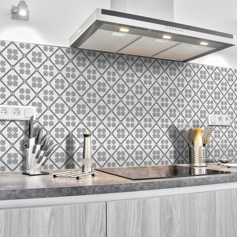 Sticker Mural Carrelage adhésif Cuisine Salle de Bain - 60 STICKERS CARRELAGES AZULEJOS EDMUNDO - 60stickers10x10cm (1/5)