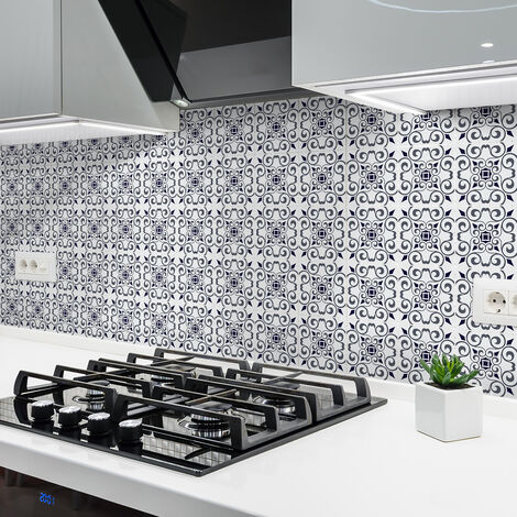Sticker Mural Carrelage adhésif Cuisine Salle de Bain - 60 STICKERS CARRELAGES AZULEJOS LOCO - 60stickers10x10cm (1/5)