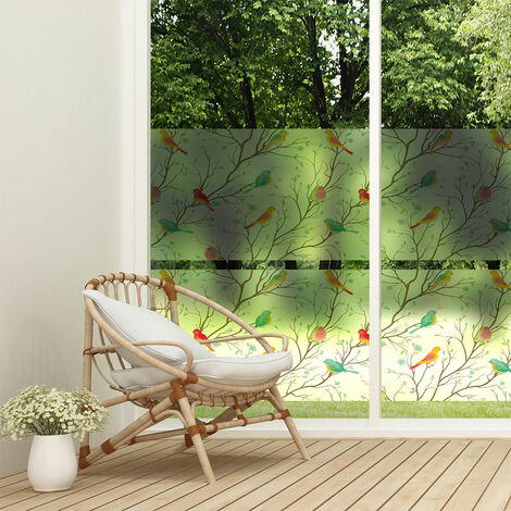 Autocollant De Noël Sapin Doré 40x60 Cm - Décalque Réutilisable Pour Fenêtre, Miroir Ou Mur
