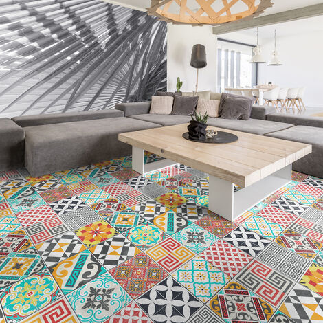 Sticker sol anti-dérapant 100x60cm – Protection vinyle Easy Apply – Pour carrelage, linoléum, parquet – Surface 0,6m²