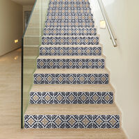 Stickers adhésifs escalier carrelages contremarche - LETIZIA - 2 bandes de 16x112cm