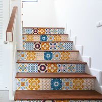 Stickers adhésifs escalier carrelages contremarche - SABRINA - 2 bandes de 17x119cm
