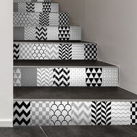Stickers adhésifs escalier carrelages contremarche - VALDEMAR - 2 bandes de 14.5x101.5cm