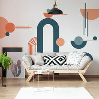Papier peint intissé pré-encollé fresques géantes - ARCHES ART MODERNE ET DEMI CERCLES - 120x90cm