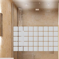 Film Fenêtre Anti Regard Occultant - DOUCHE EN MOSAÏQUE - Stickers Autocollant Brise-Vue pour Vitre & Porte de Douche - 55x100cm