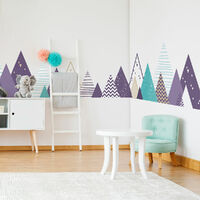 Stickers enfant montagnes scandinaves grihska 70 X 115 cm