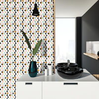Sticker Mural Carrelage adhésif Cuisine Salle de Bain - 9 STICKERS CARRELAGES EFFET MARBRÉ LUXE - 9stickers20x20cm