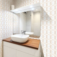 Sticker Mural Carrelage adhésif Cuisine Salle de Bain - 60 STICKERS CARRELAGES EFFET MARBRÉ ET DORÉ - 60stickers10x10cm