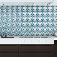 Sticker Mural Carrelage adhésif Cuisine Salle de Bain - 60 STICKERS CARRELAGES AZULEJOS ROMELO - 60stickers10x10cm
