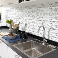 Sticker Mural Carrelage adhésif Cuisine Salle de Bain - 30 STICKERS CARRELAGES EFFET MARBRE GRIS - 30stickers15x15cm
