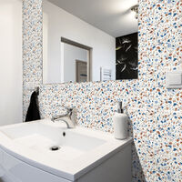 Sticker Mural Carrelage adhésif Cuisine Salle de Bain - 24 STICKERS CARRELAGES TERRAZZO TERRAZZO ALEXIA - 24stickers15x15cm