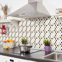 Sticker Mural Carrelage adhésif Cuisine Salle de Bain - 30 STICKERS CARRELAGES EFFET MARBRÉ LUXE - 30stickers10x10cm