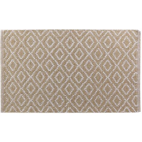 Tapis Rectangle (50 x 80 cm) Lazaro, Coton & Polyester Tissé - 50x80cm - Beige (1/5)