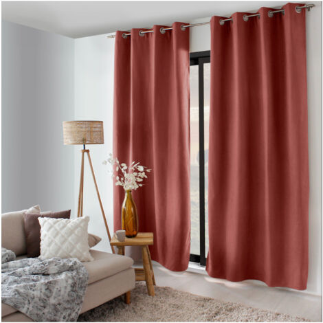 Rideau thermique Nordica 135x240cm - 135x240cm - Terre cuite