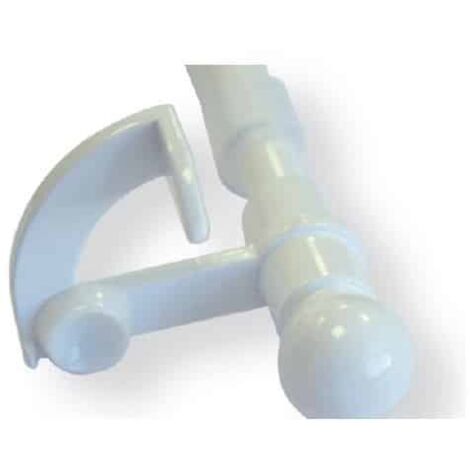 Douceur D'Intérieur – Tringle à rideau vitrage autobloquante sans perçage – Longueur extensible 60 à 90 cm – Composition métal et silicone – Ventouse pour meilleure accroche