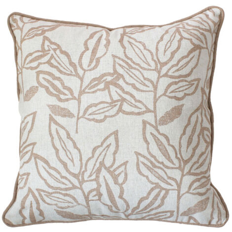 Coussin déhoussable esprit lodge 40x40cm - 40x40cm - Ecru (1/3)