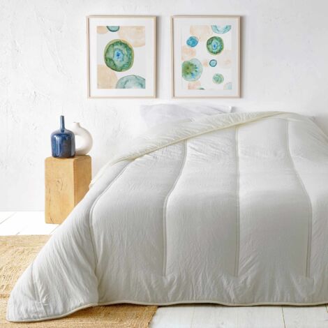 Jeté de lit uni Crème 180x240 cm