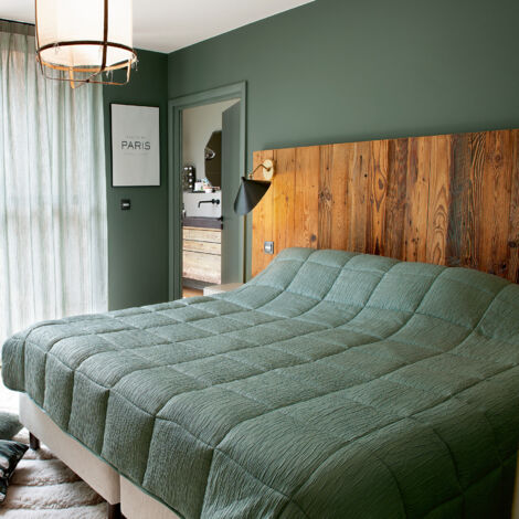 Jeté de lit  - Effet Froissé Vert 250x260 cm