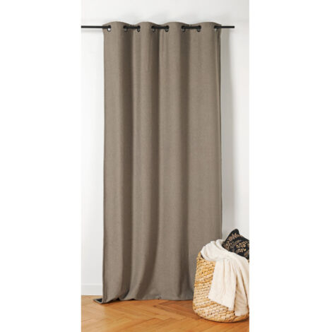 Rideau thermique isolant et obscurcissant 140x260cm "Inuit" - 140x260cm - Taupe