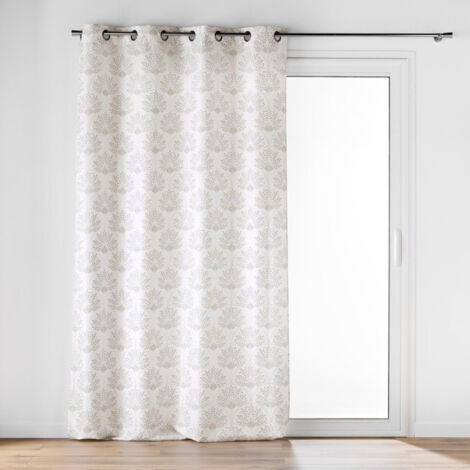 Rideau a oeillets 140 x 260 cm polyester imprime metallise Majestia (1/4)