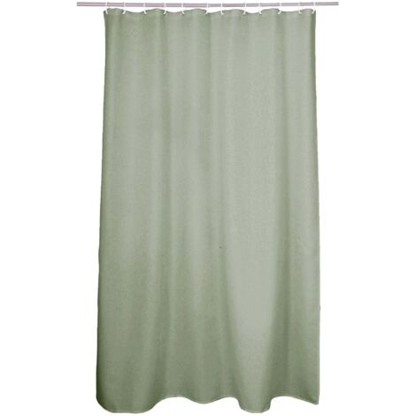 Rideau de douche 180 x 200 cm – PEVA Uni - 180x200cm - Vert sauge (1/2)