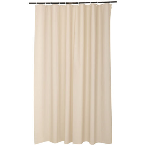 Rideau de douche 180 x 200 cm – PEVA Uni - 180x200cm - Taupe (1/3)