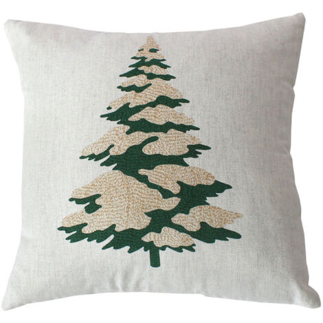 Coussin décoratif motif sapin Vert 40x40 cm