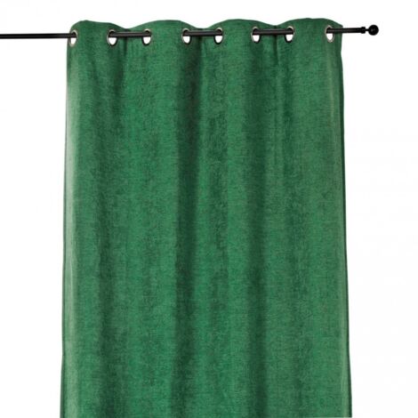 Rideau "Alaska" isolant 3 en 1 thermique, phonique et obscurcissant - 140x260cm - Vert foncé (1/3)