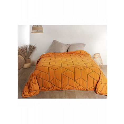 Jeté de lit Calisson Orange 250x260 cm (1/2)