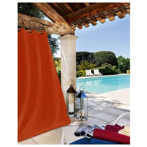 Rideau extérieur orange - 135x240cm - Orange