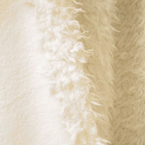 Coupon Textile Imitation Fourrure — Blanc, 35 X 50 Cm, Marque Rayher, Neuf
