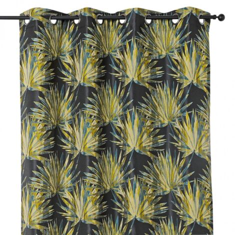 Rideau Bali Motif Feuillage - 135 x 245 cm - Doré (1/3)