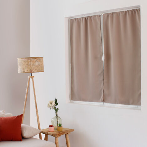 Homemaison – Rideau occultant 60x120 cm – Panneau uni naturel – Lavable en machine à 30°C – Prêt à poser