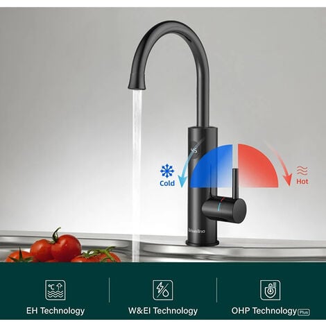 Comprar Grifo calentador de agua eléctrico instantáneo, grifo de agua  caliente de 3000W con pantalla Digital LED, cocina y baño