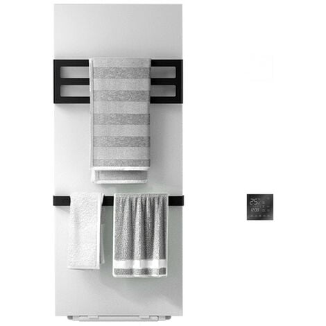 Calentador de toallas eléctrico termostático gris, secador de toallas de  calor, toallero eléctrico, pantalla Digital táctil