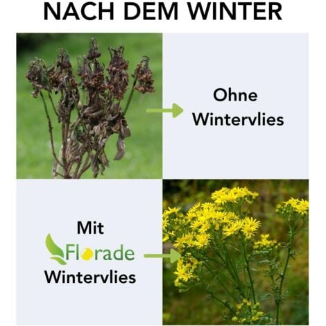 Florade Premium Wintervlies  Thermovlies  zuverlässiger Pflanzenschutz  Frostschutz  Schützen Sie Ihre Pflanzen vor Kälte und Frost im Winter