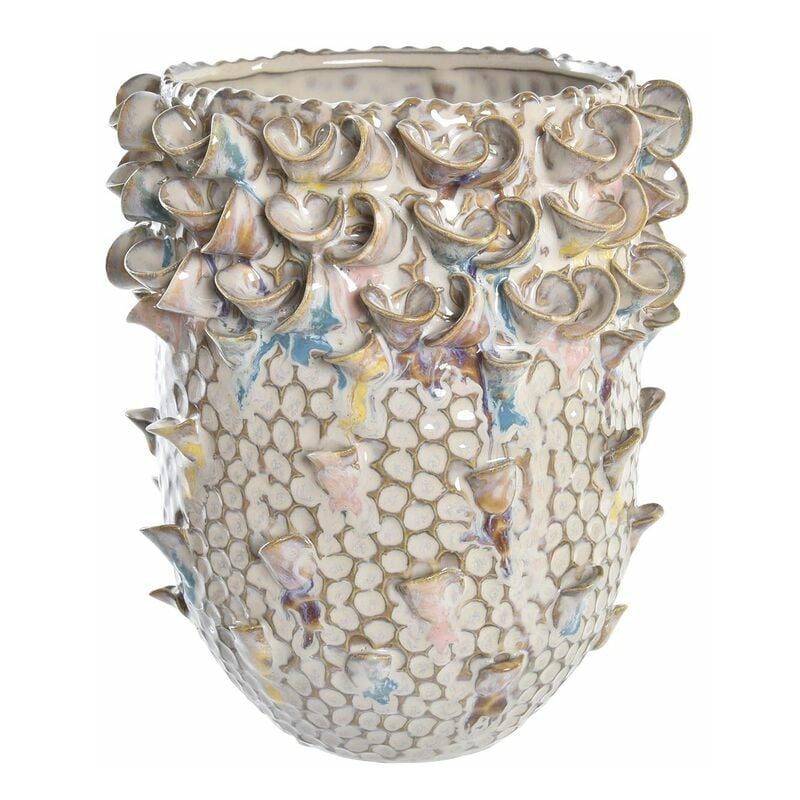 Vase DKD Home Decor Porzellan Braun Mediterraner (17 x 17 x 19 cm)