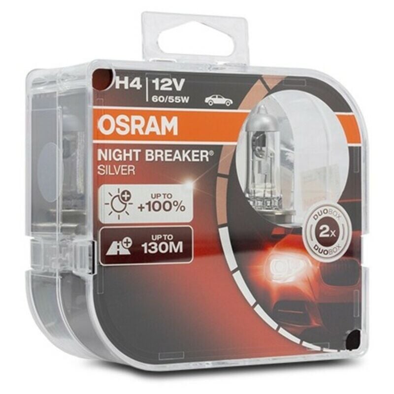 OSRAM 64193NBS Halogen Leuchtmittel Night Breaker® Silver H4 60