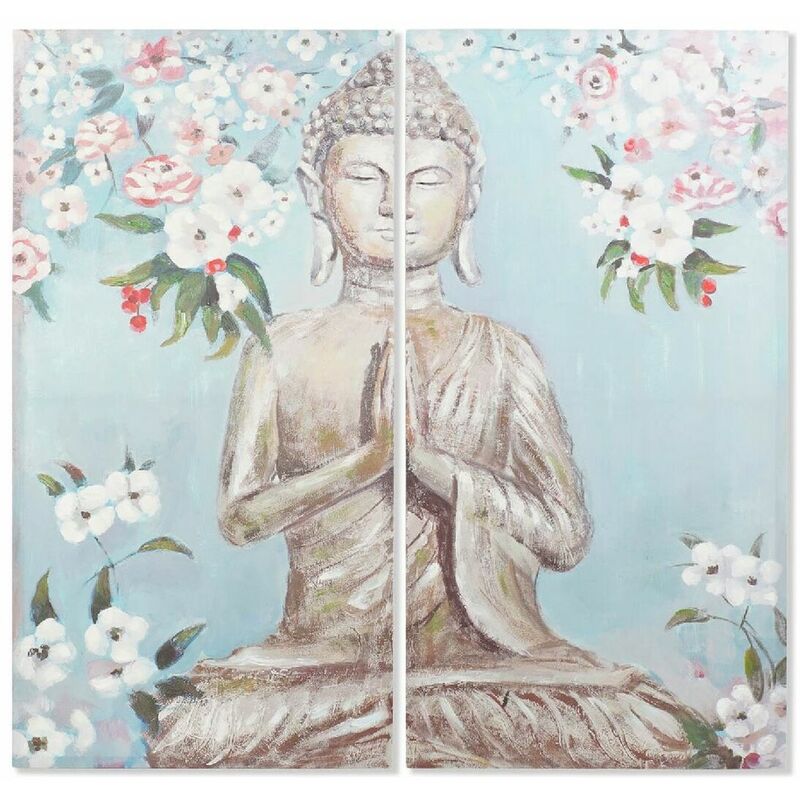 Bild DKD Home Decor Leinwand Buddha (2 pcs) (70 x 3 x 140 cm) (2 pcs)