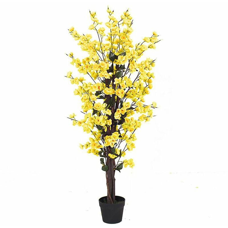 120cm Artificial Yellow Blossom Tree