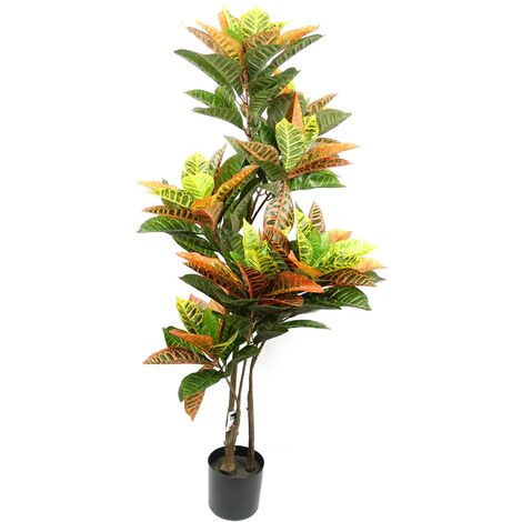 140cm Artificial Codiaeum Tree with 179 Leaves (1/5)