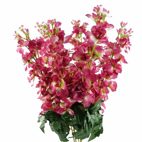Pack of 6 x 75cm Delphinium Dark Pink Artificial Stem (1/5)