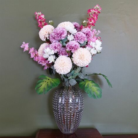 75cm Dahlia Artificial Flowers Tropical Blossom Bubble Vase (1/5)