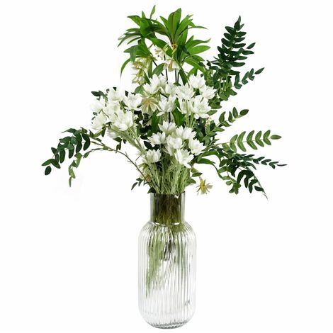 75cm White Starflower Display Ombre Glass Vase (1/5)