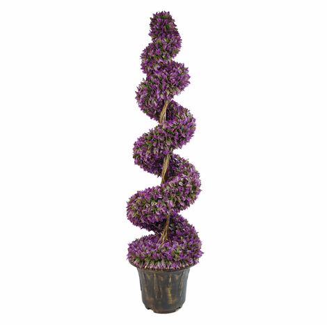 120cm Purple Large Leaf Spiral with Decorative Planter (1/5)