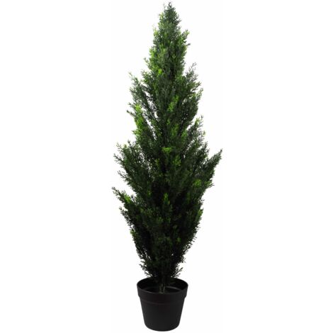 120cm Artificial Cedar Cypress Topiary UV Resistant (1/5)