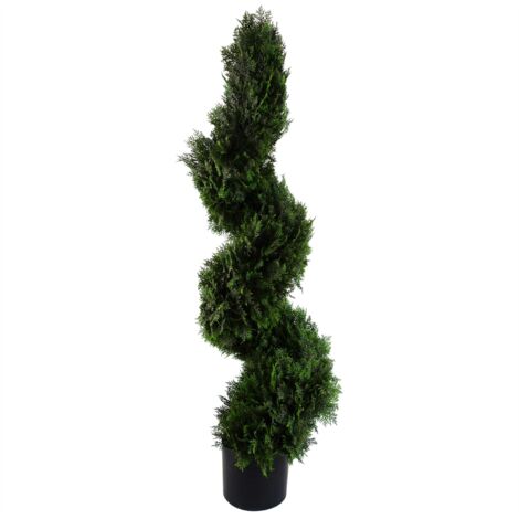 120cm Sprial Cedar Tree Artificial Topiary (1/4)