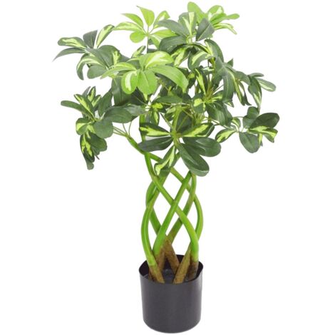 70cm Artificial Plant Bonsai Bush Twisted Stem Golden Capella (1/4)