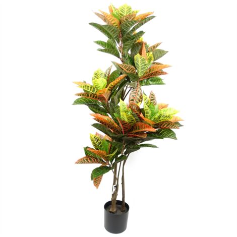 140cm Artificial Codiaeum Tree with 179 Leaves (1/5)
