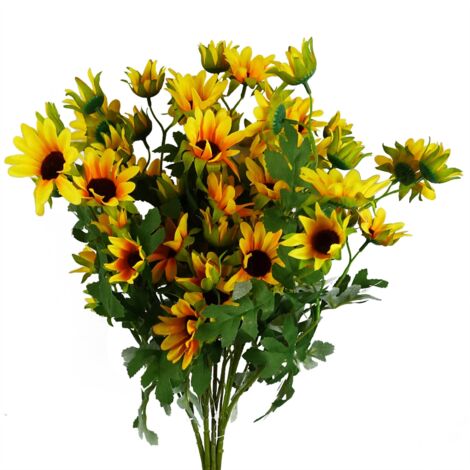 Pack of 6 x 70cm Artificial Yellow Daisy Flower Spray (1/5)